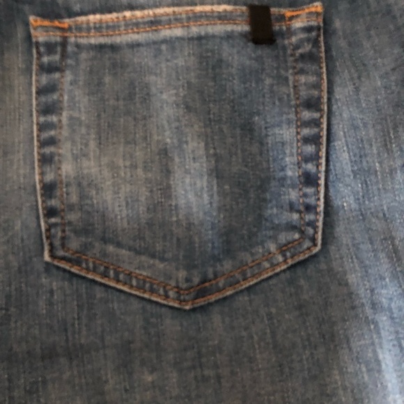 Joe’s Jeans size 29 blue jeans with black waxed denim thigh to hem - Picture 12 of 13